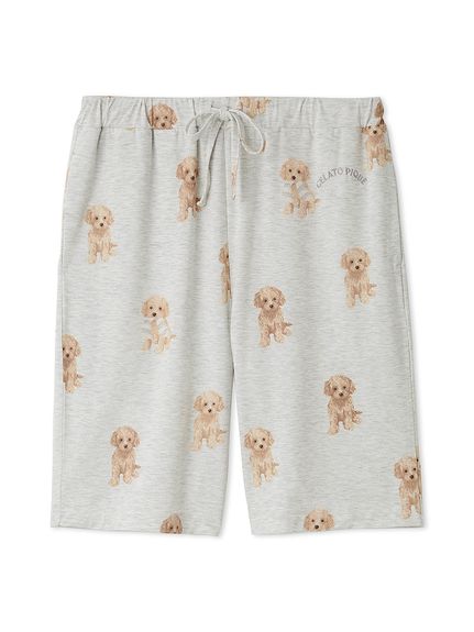 【HOMME】トイプードル柄ハーフパンツ