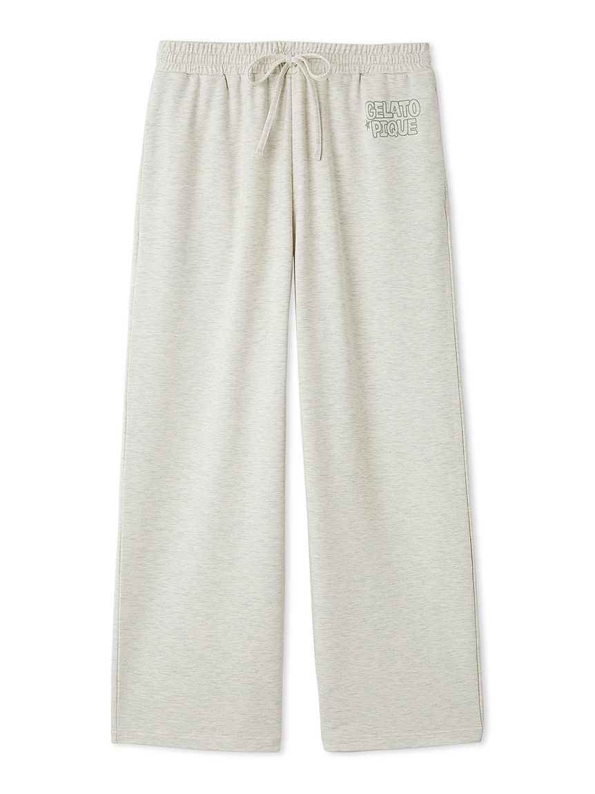 【HOMME】ピケロゴロングパンツ(GRY-M)