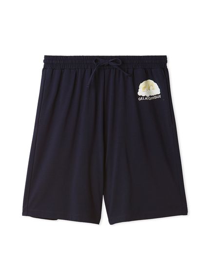 HOMME】【接触冷感】レーヨンアイスクリームソーダハーフパンツ