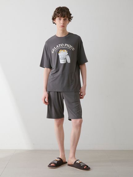 ミャクミャク×GELATO PIQUE ジェラートピケ　ショートパンツ メンズM gelato pique パジャマ 「HOMME」あざらしジャガードプル