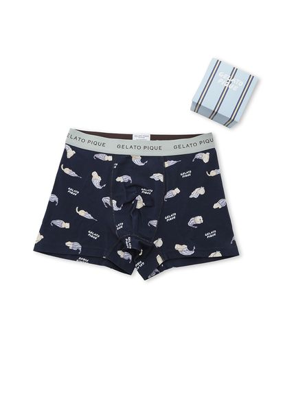 HOMME】sleeping cat 総柄ボクサーパンツ(アンダーウェア)｜ルーム