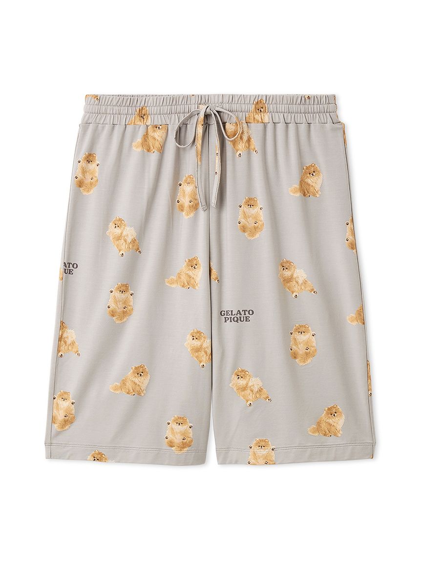 HOMME】ドッグ柄ハーフパンツ(ハーフパンツ)｜ルームウェア・パジャマ