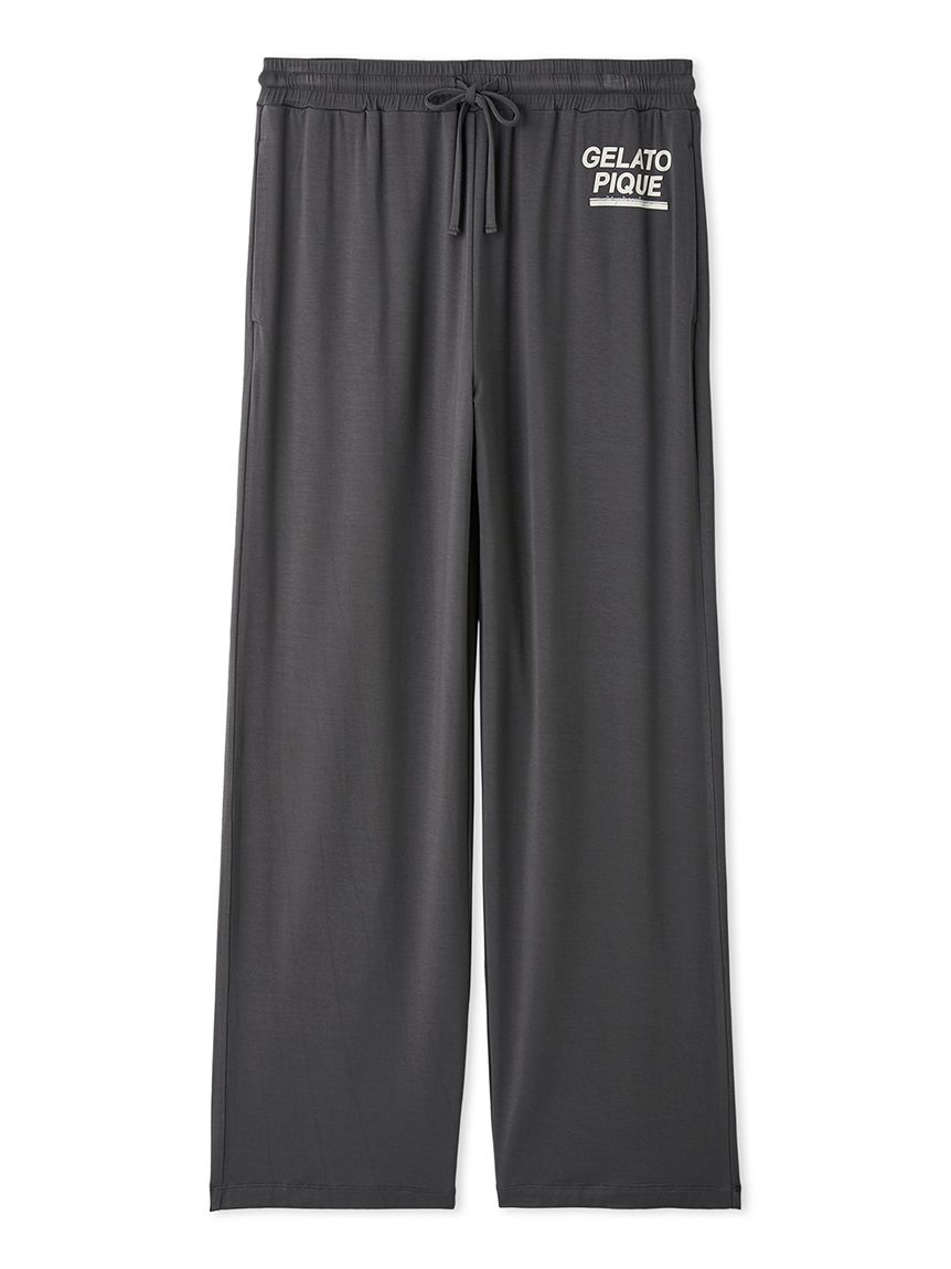 HOMME】クールレーヨンロゴロングパンツ(ロングパンツ)｜ルームウェア