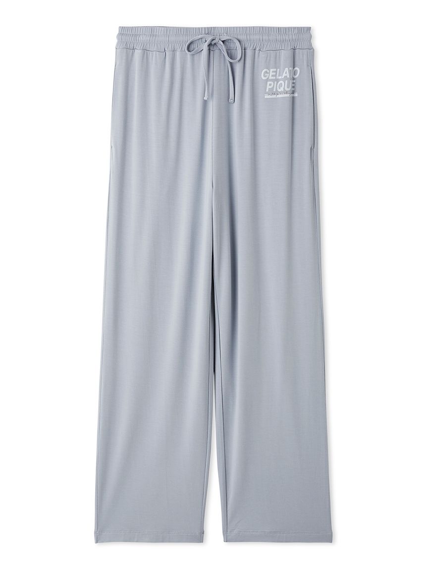 HOMME】クールレーヨンロゴロングパンツ(ロングパンツ)｜ルームウェア