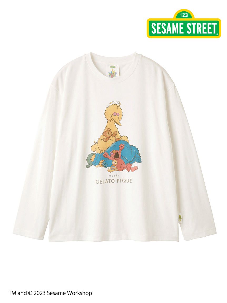 SESAME STREET】【HOMME】ワンポイントTシャツ(カットソー・Tシャツ 