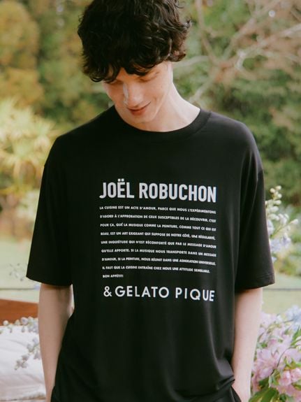 【接触冷感】【JOEL ROBUCHON】【HOMME】レーヨンロゴTシャツ