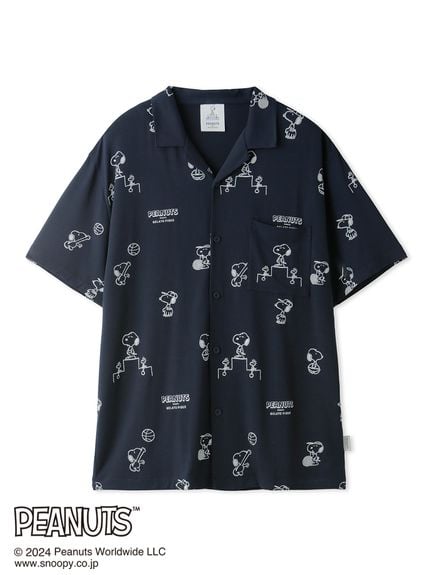 【PEANUTS】【HOMME】総柄プリントシャツ