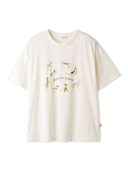 【ヒラノトシユキ】【HOMME】DOGワンポイントTシャツ