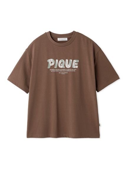 【接触冷感】【HOMME】ワンポイントロゴレーヨンTシャツ(BRW-M)