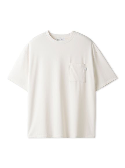 【接触冷感】【HOMME】ジェラートピケロゴバックプリントTシャツ