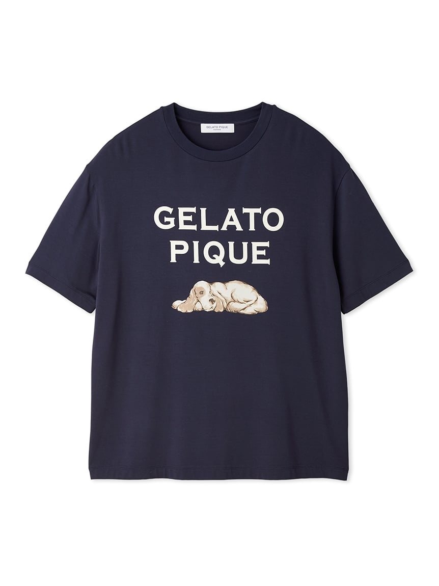 HOMME】ドッグ柄ワンポイントTシャツ(カットソー・Tシャツ)｜ルームウェア・パジャマ通販のgelatopique（ジェラートピケ）公式サイト