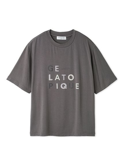 【HOMME】レーヨンロゴワンポイントTシャツ