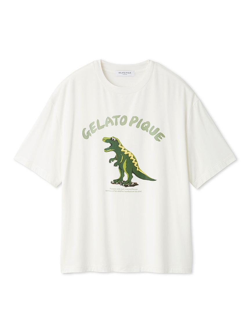 【HOMME】ワンポイントダイナソーTシャツ(OWHT-M)
