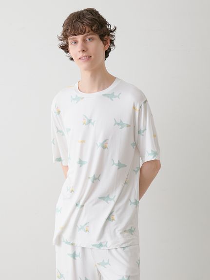 ジェラートピケ　ジェラート柄Tシャツ　上下セット　新品タグ付き 新品タグ付♡ ジェラートピケ CAT柄ワンポイントTシャツ