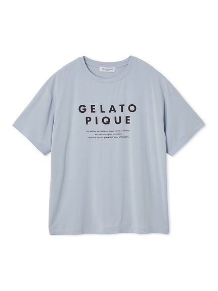 接触冷感】COOLレーヨンロゴTシャツ(カットソー・Tシャツ
