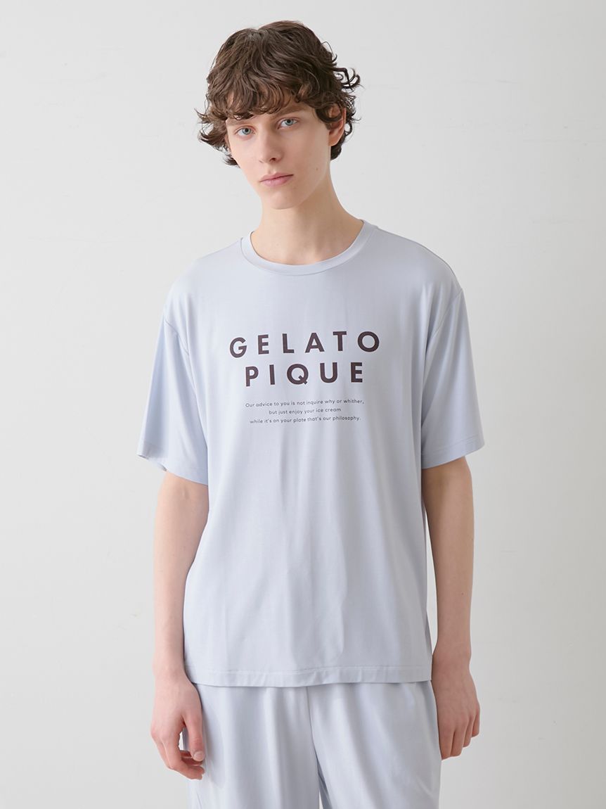 HOMME】【接触冷感】COOLレーヨンロゴTシャツ(カットソー・T