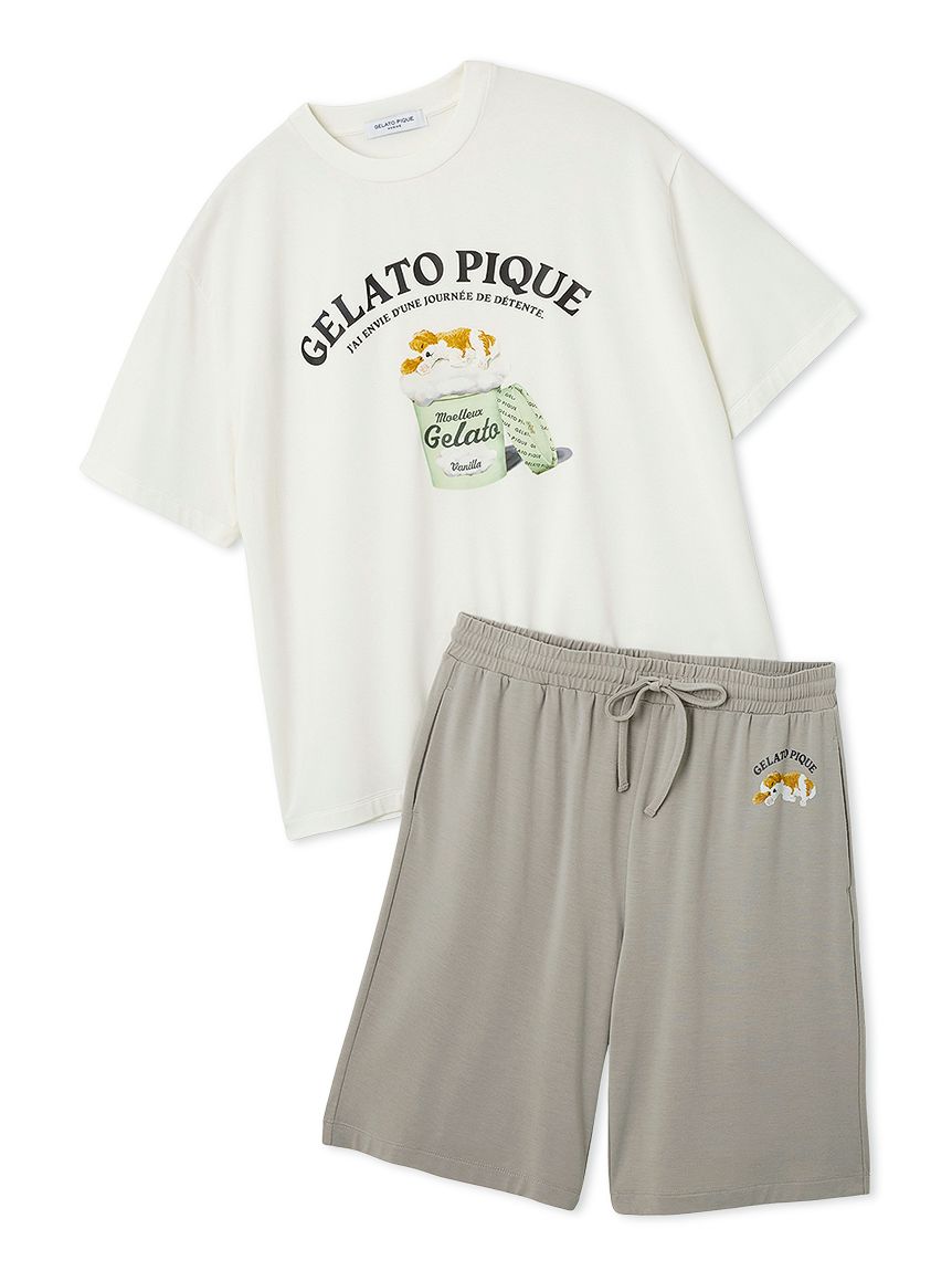入荷なう HOMME】【接触冷感】スリーピングドッグワンポイントTシャツ トップス