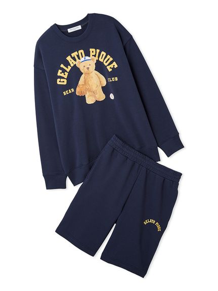 ONLINE限定】【HOMME】スポーティーベア裏毛プルオーバー＆裏毛