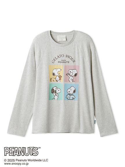 新品☆gelato pique【PEANUTS】Tシャツ＆ロングパンツ セット PEANUTS】【HOMME】オリジナルアート ワンポイントロンT(Tシャツ