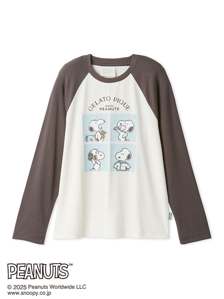 新品☆gelato pique【PEANUTS】Tシャツ＆ロングパンツ セット PEANUTS】【HOMME】オリジナルアート ワンポイントロンT(Tシャツ