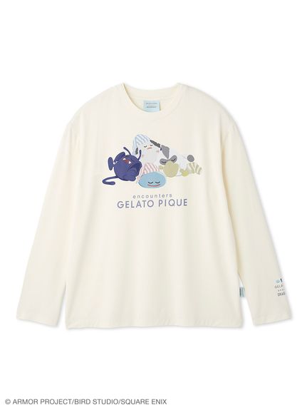 【ドラクエ】【レディース】スリーピングモンスターワンポイントロンT ジェラピケ ドラゴンクエスト】【メンズ】スリーピングモンスターワンポイントロン