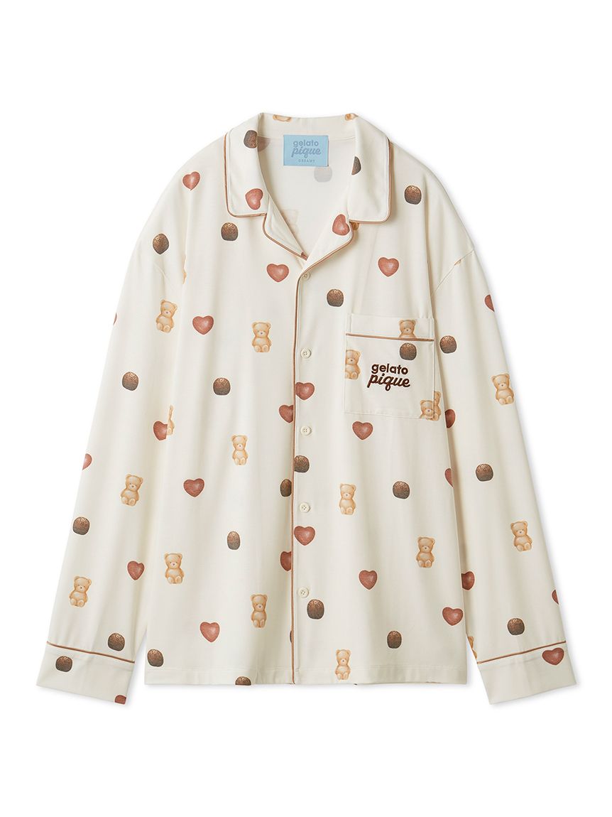 さとぴ Valentine】【HOMME】総柄シャツ(シャツ)｜ルームウェア・パジャマ通販