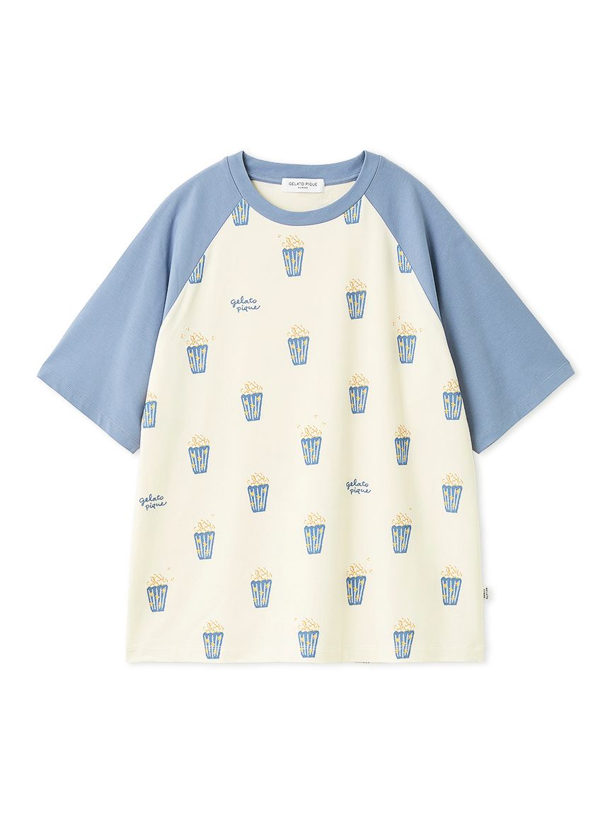 最終値下げ ジェラートピケ ポップコーン柄Tシャツ ショートパンツセット HOMME】ポップコーン柄Tシャツ(カットソー・Tシャツ)｜ルームウェア