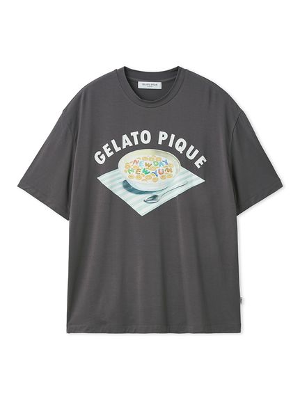HOMME】【接触冷感】COOLレーヨンデザートロゴTシャツ(カットソー・T