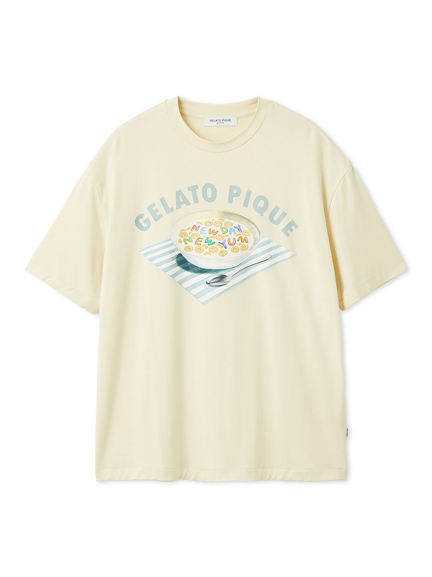 HOMME】シリアルワンポイントロゴTシャツ(カットソー・Tシャツ