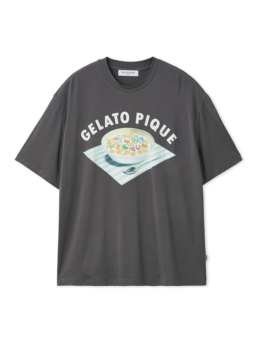 HOMME】シリアルワンポイントロゴTシャツ(カットソー・Tシャツ