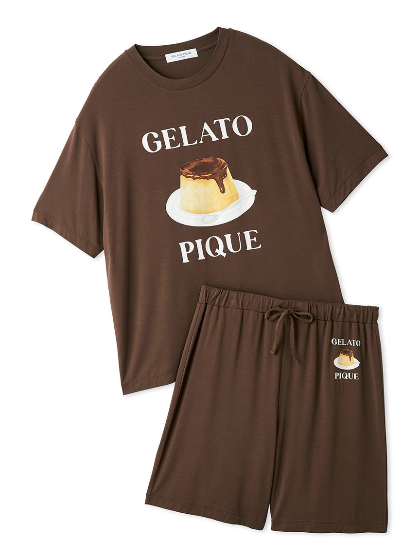 ONLINE限定】【HOMME】【接触冷感】プリンワンポイントTシャツ&ハーフ