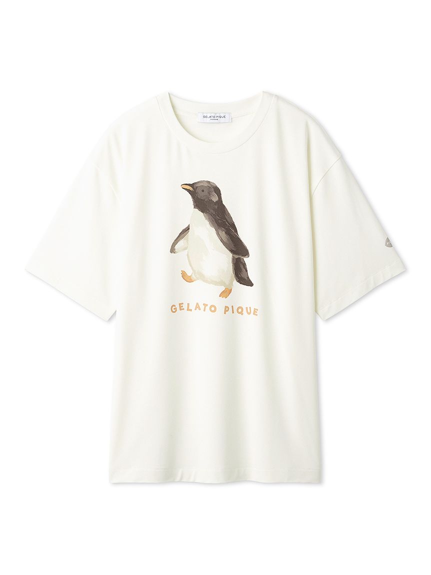 HOMME】【接触冷感】シーアニマル柄ワンポイントTシャツ(カットソー・T