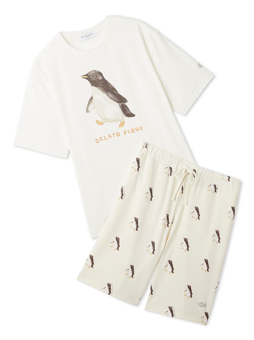 ONLINE限定】【HOMME】【接触冷感】シーアニマル柄ワンポイントTシャツ