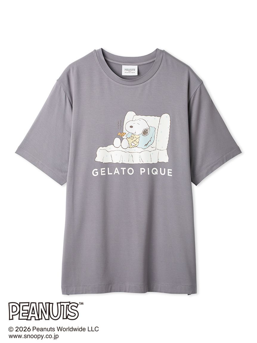 PEANUTS】【HOMME】【接触冷感】ワンポイントTシャツ(カットソー・T