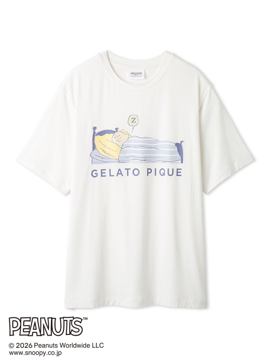 PEANUTS】【HOMME】【接触冷感】ワンポイントTシャツ(カットソー・T