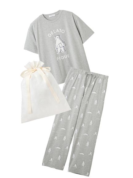 ラッピング済み】【IFMC.】【HOMME】ワンポイントTシャツ&ロングパンツ