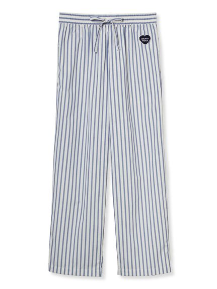 HOMME】ブロードストライプロングパンツ(ロングパンツ)｜ルームウェア