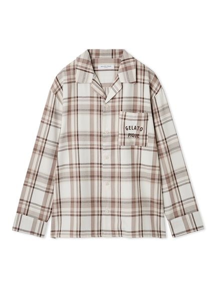 ♥︎ジェラートピケ ♥︎ クリスマス チェック柄長袖シャツ&パンツ トレンドチェック柄シャツ（シャツ）｜gelato pique（ジェラート ピケ