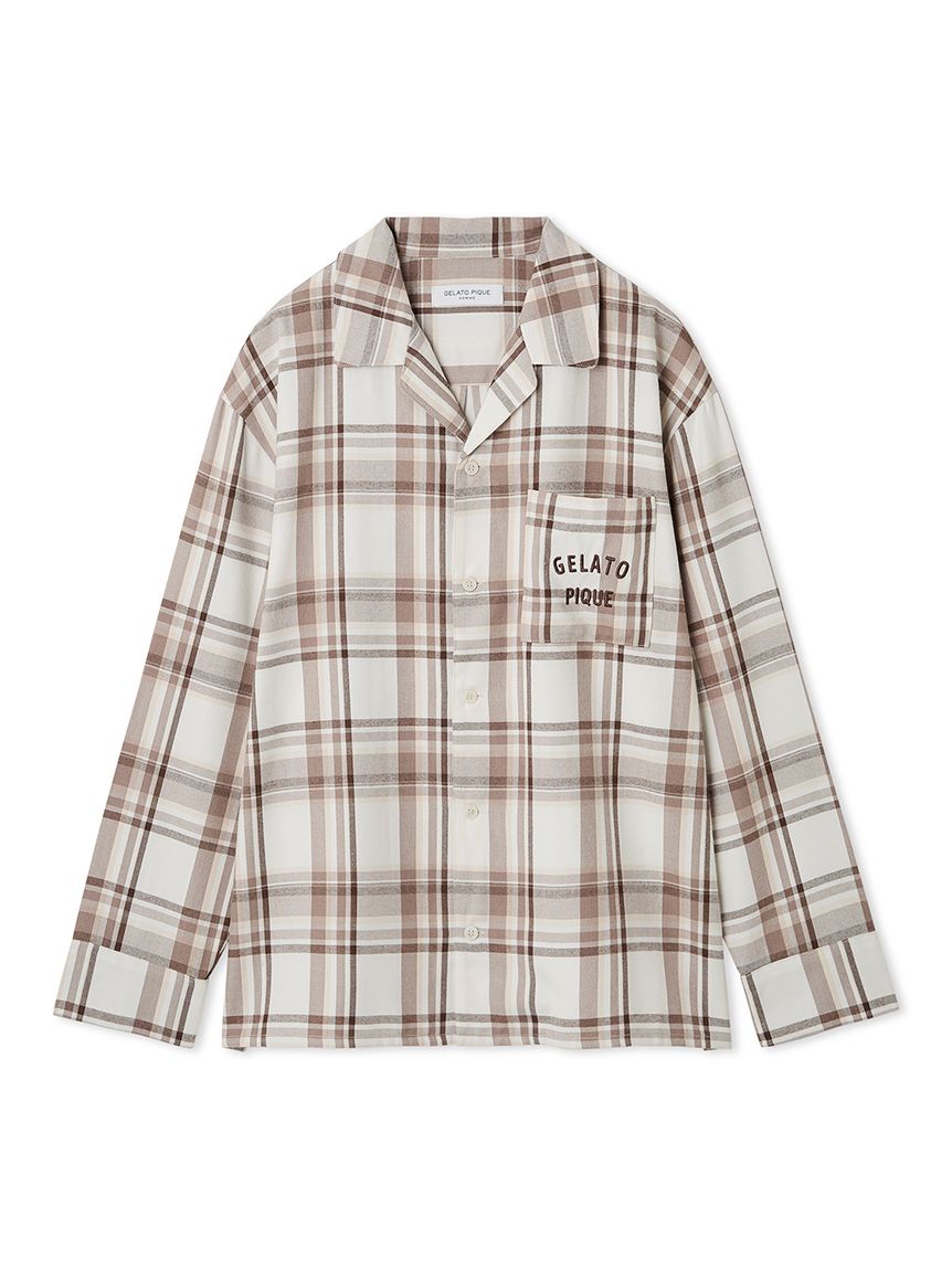 gelato pique トレンドチェック柄　上下セット 新品 トレンドチェック柄ロングパンツ(ロングパンツ)｜ルームウェア