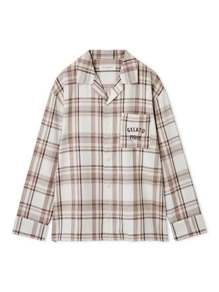 HOMME】トレンドチェック柄シャツ(シャツ)｜ルームウェア・パジャマ