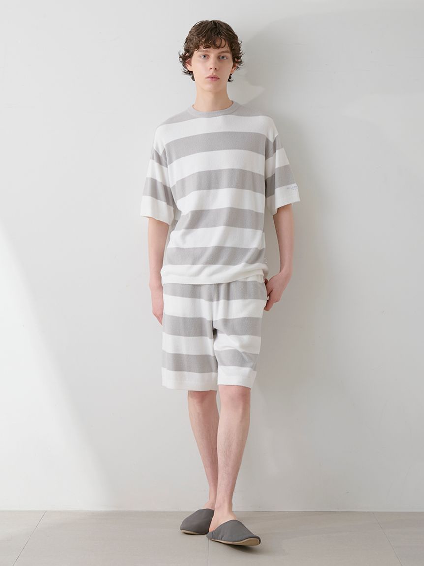 HOMME】スムーズィーlite2ボーダーハーフパンツ(ハーフパンツ
