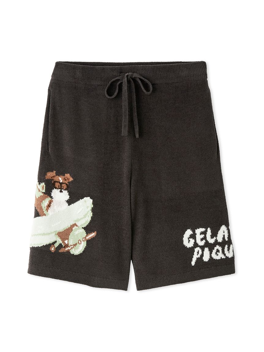 ノゾミイシグロ　アートプリントハーフパンツ ヒラノトシユキ】【HOMME】エアリーモコPLANEDOGジャガードハーフ