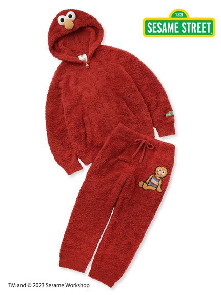 【SESAME STREET】【HOMME】エルモパーカ&ロングパンツセット(RED-M)