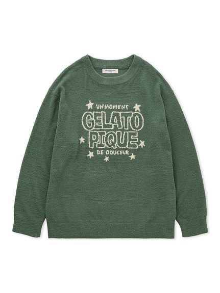 【HOMME】エアモコピケロゴジャガードプルオーバー
