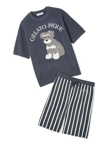 gelato pique シュナウザー パジャマ 上下セット MASH SUMMER WEEK限定】【HOMME】シュナウザージャガードプル