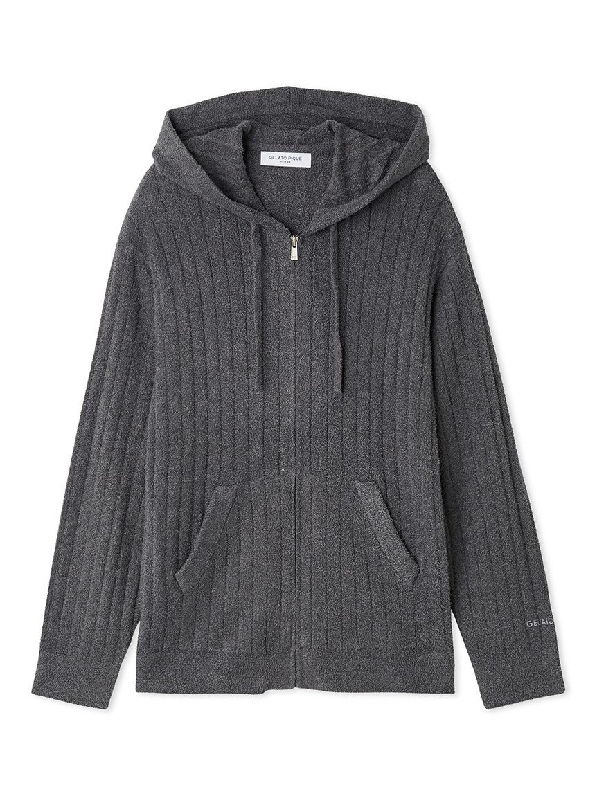 【ジェラートピケ】(ネイビー)調温スムーズィー　上下セット ジェラートピケ gelato pique 調温スムーズィーリブロングカーディガン