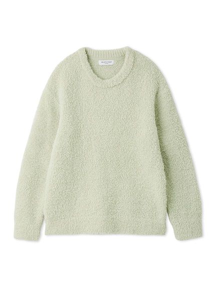 GELATO PIQUE ホワイト長袖ニット ジェラートピケ gelato pique フェザーリブカーディガン （オフ