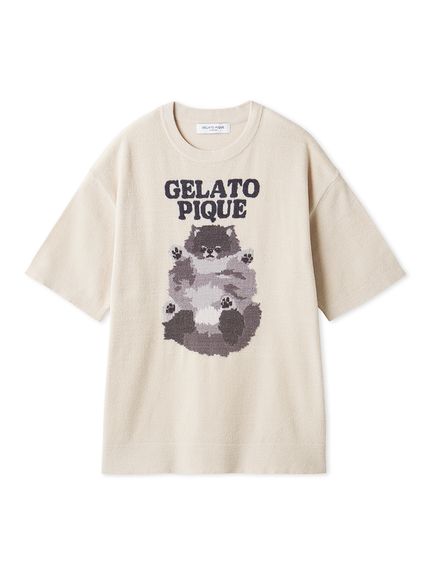 ONLINE限定カラーあり】【HOMME】ドッグジャガードプルオーバー(ニット