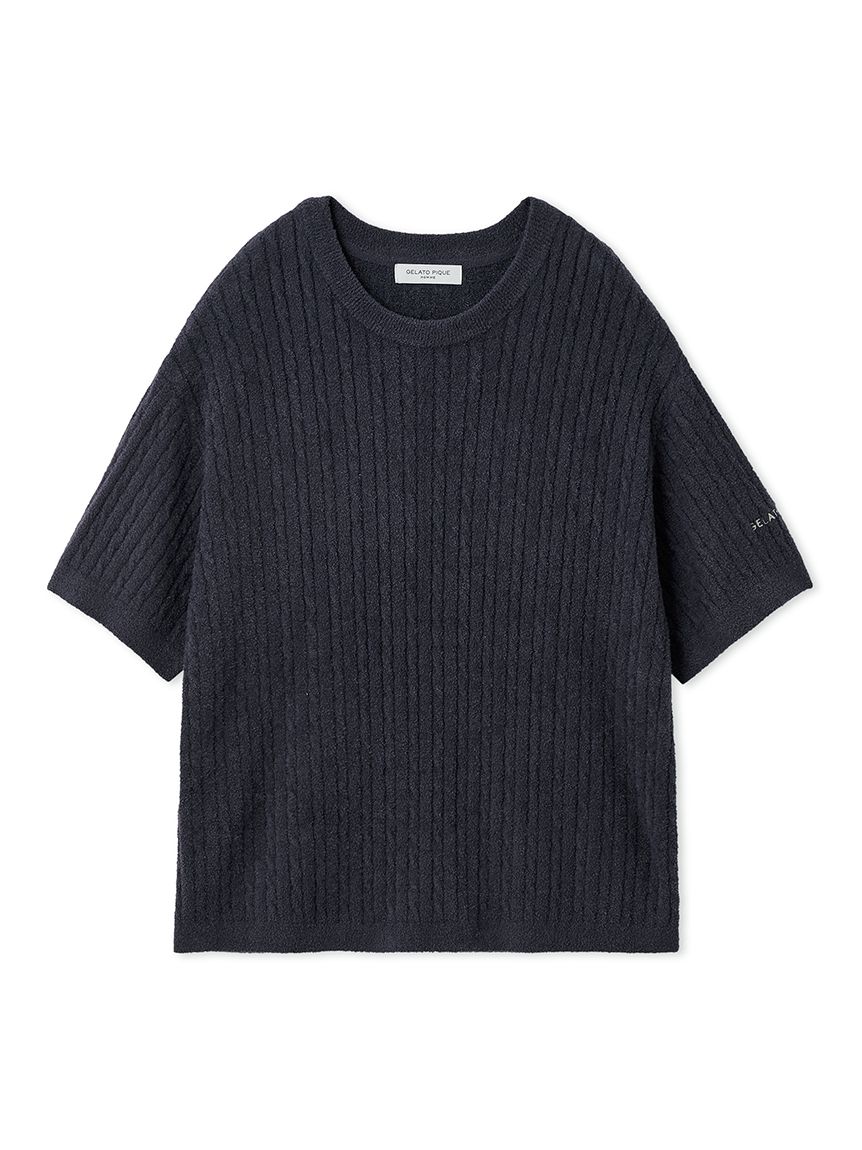 HOMME】スムーズィーliteアランプルオーバー(ニットプルオーバー