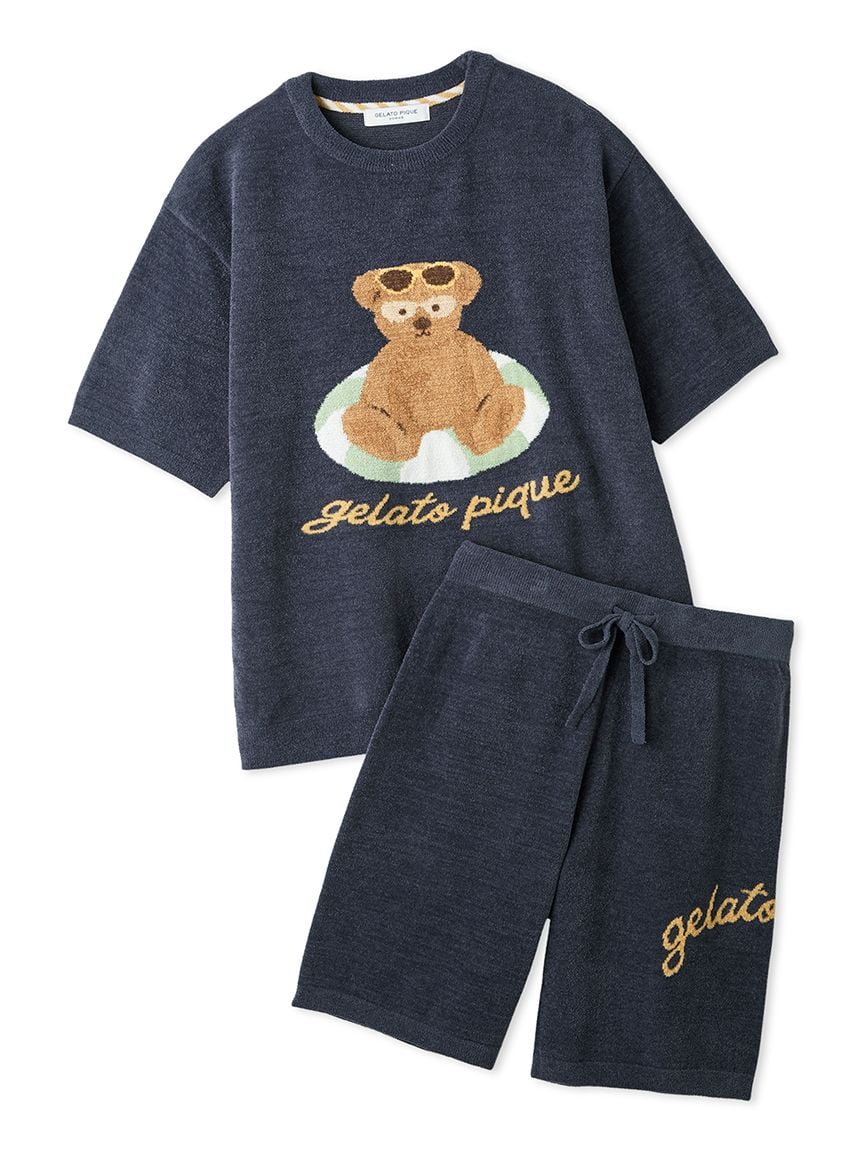 ONLINE限定】【HOMME】 サマーベアジャガードプルオーバー&ロゴ